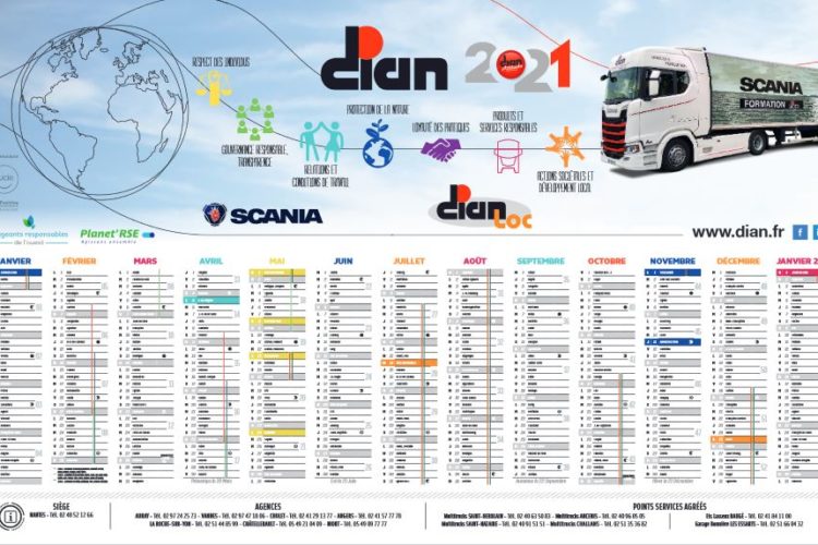 Notre calendrier Dian-Scania est disponible! contactez-nous pour le recevoir…