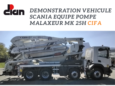 9/11/2023 – Road Show Démonstration Véhicule Scania équipé malaxeur pompe Cifa